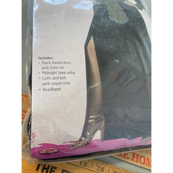Fun World Costume Size 16W-20W Midnight Cleopatra Black Sequin Halloween NEW - Picture 3 of 7